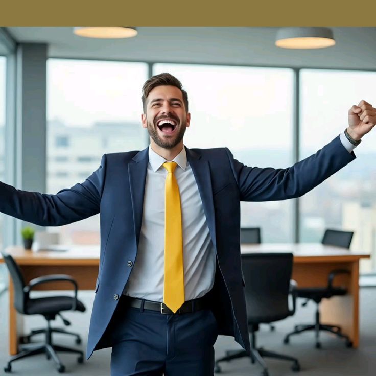 so excited Businessman