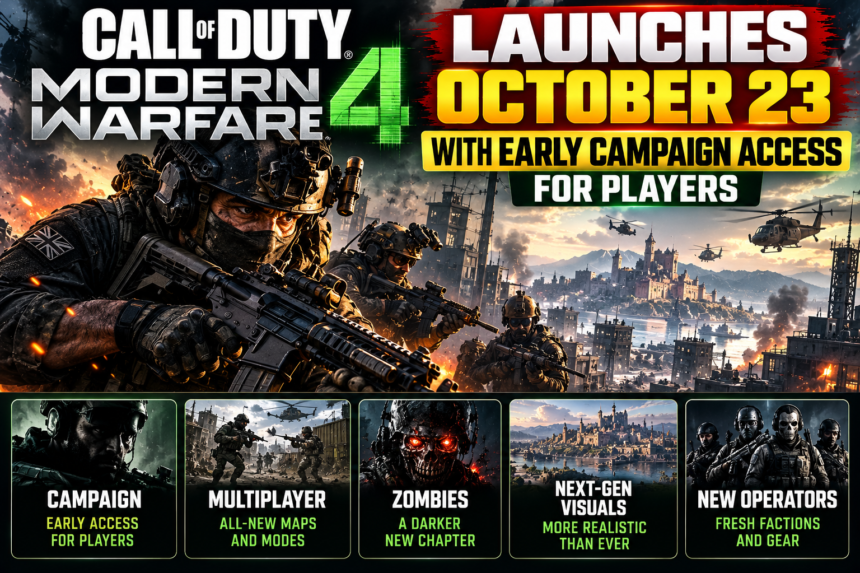 Modern Warfare 4 Launches October 23